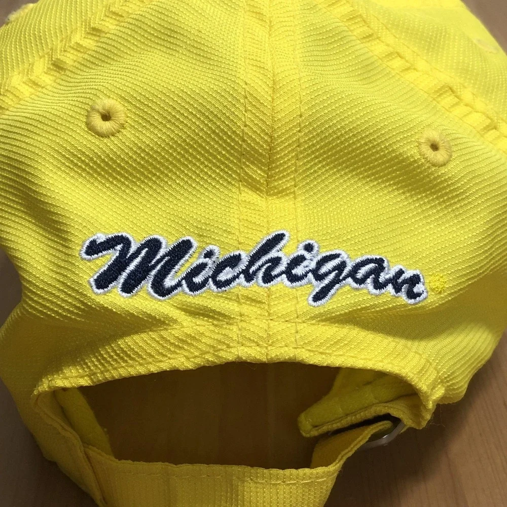 Michigan Wolverines Adidas Dance Team Slouch Buckle-Back Cap Hat One Size Yellow